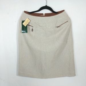 Skirt by harve bernard Brown & oatmeal NWT Size 6